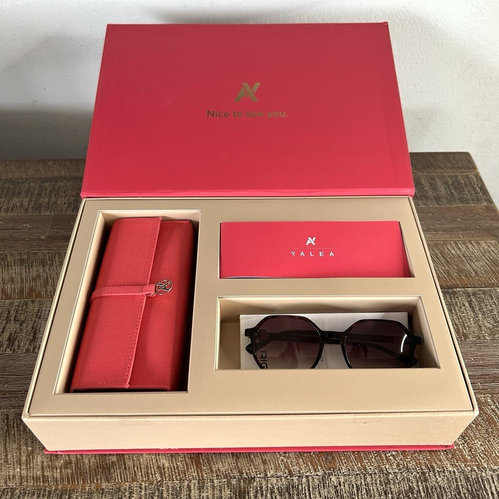 Yalea Sunglasses Leymah SYA034N Octagon Tortoise Gradient Italy Box Case NEW